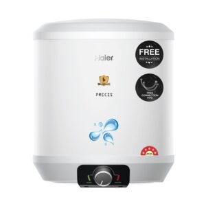 Haier Precis Water Geyser 10 Litre 5 Star Rated Water Heater|Pipe Free Installation Abs Body Temperature Control Shock Proof Glasslined Tank|8 Safety Levels|High Rise Compatible|Bacteria Proof System