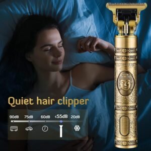 GFDesign Rechargeable Trimmer Men - Professional Hair Tremor for Men & Beard - Cordless Body & Pubic Hair Trimmer for Man - Buddha Trimmer for Salon & Home Grooming, Seving Masin Man Timar Man (Medium)