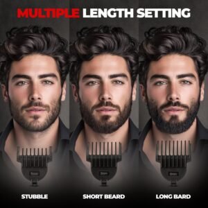 Beardo Ape-X Prime 3-in-1 Multipurpose Trimmer for Men | Grooming Kit : Beard Trimmer, Precision Trimmer, Ear & Nose Trimmer | Stainless Steel self-sharpening blades | Type C charging